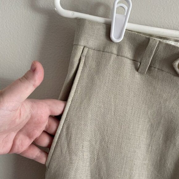 Michael Kors Boys SZ 20R / 30” -W Beige Linen/Rayon Blend Flat Front Pants NWT - Picture 4 of 10